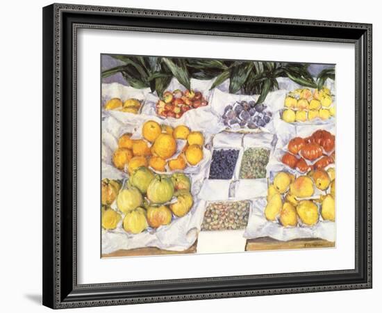 Fruit Displayed on a Stand, 1881-Gustave Caillebotte-Framed Giclee Print