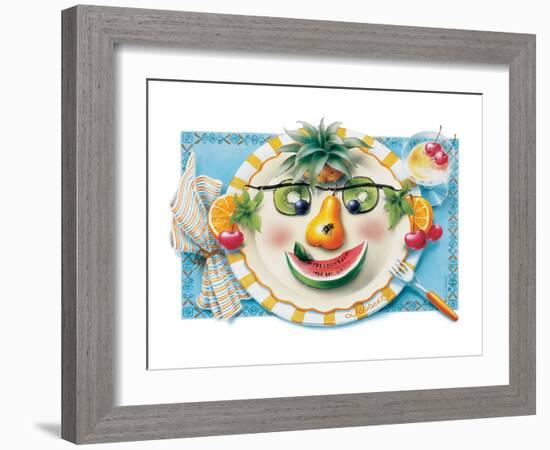 Fruit Face Plate-Renate Holzner-Framed Art Print