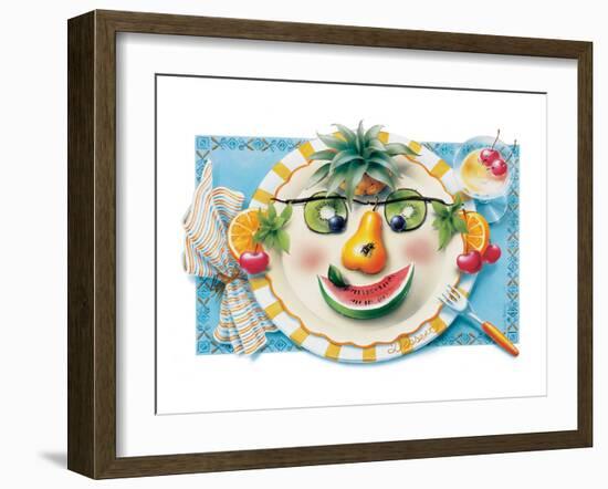 Fruit Face Plate-Renate Holzner-Framed Art Print