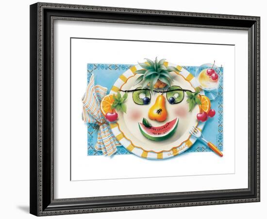 Fruit Face Plate-Renate Holzner-Framed Art Print