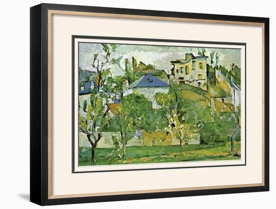 Fruit Garden in Pontoise-Paul Cézanne-Framed Art Print