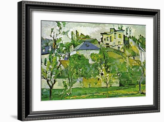 Fruit Garden In Pontoise-Paul Cézanne-Framed Art Print