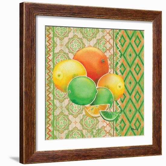 Fruit Ikat IV-Paul Brent-Framed Art Print