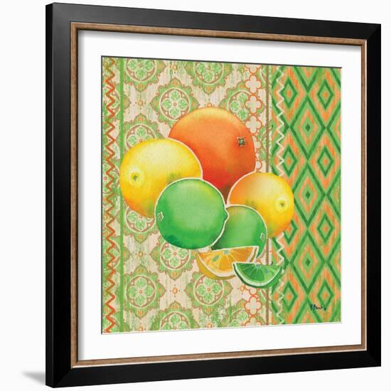 Fruit Ikat IV-Paul Brent-Framed Art Print