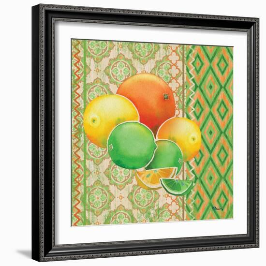 Fruit Ikat IV-Paul Brent-Framed Art Print