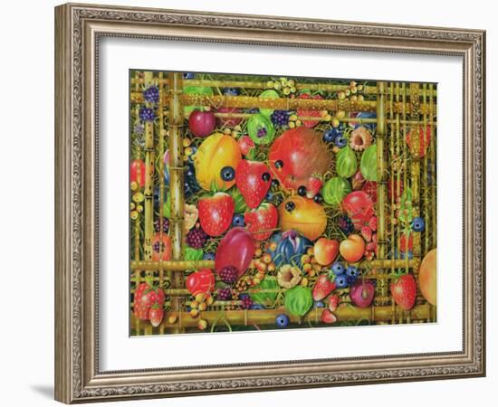 Fruit in Bamboo Box, 1999-E.B. Watts-Framed Giclee Print