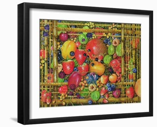 Fruit in Bamboo Box, 1999-E.B. Watts-Framed Giclee Print