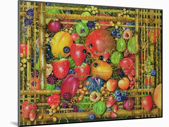 Fruit in Bamboo Box, 1999-E.B. Watts-Mounted Giclee Print