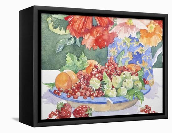 Fruit on a Plate, 2014-Jennifer Abbott-Framed Premier Image Canvas