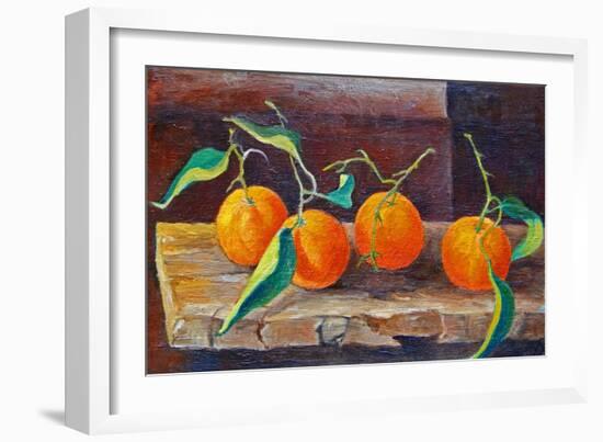 Fruit on a Shelf, 2014-Cristiana Angelini-Framed Giclee Print