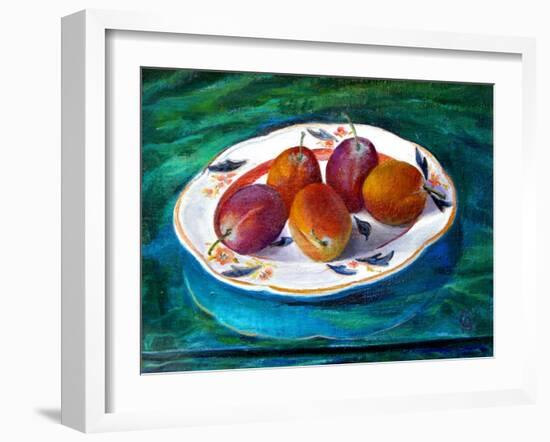 Fruit on a Staffordshire Dish, 2013-Cristiana Angelini-Framed Giclee Print