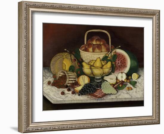 Fruit on Marble, 1865-American School-Framed Giclee Print