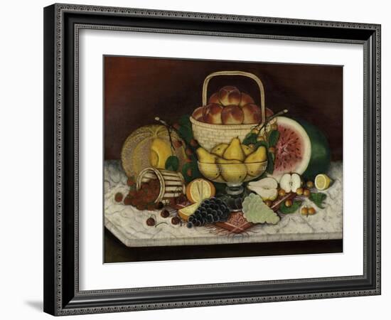 Fruit on Marble, 1865-American School-Framed Giclee Print