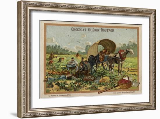 Fruit Pickers' Wagon-null-Framed Giclee Print