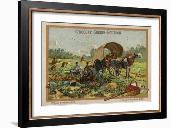 Fruit Pickers' Wagon-null-Framed Giclee Print