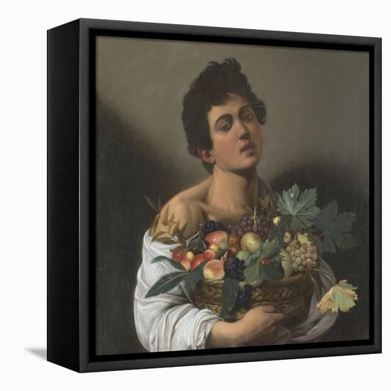 Fruit Seller (Boy with Basket of Fruit)-Caravaggio-Framed Premier Image Canvas