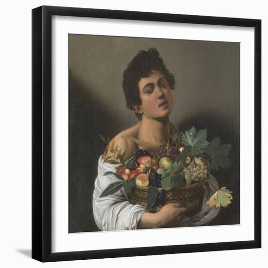 Fruit Seller (Boy with Basket of Fruit)-Caravaggio-Framed Giclee Print