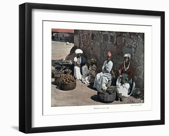 Fruit Sellers, Rio De Janeiro, Brazil, 19th Century-Gillot-Framed Giclee Print