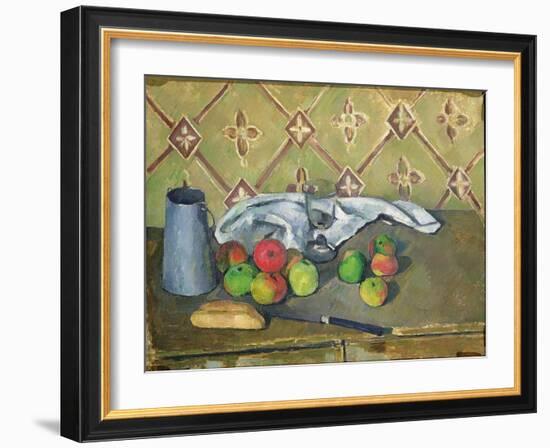 Fruit, Serviette and Milk Jug, c.1879-82-Paul Cézanne-Framed Giclee Print