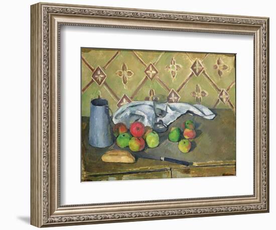 Fruit, Serviette and Milk Jug, c.1879-82-Paul Cézanne-Framed Giclee Print