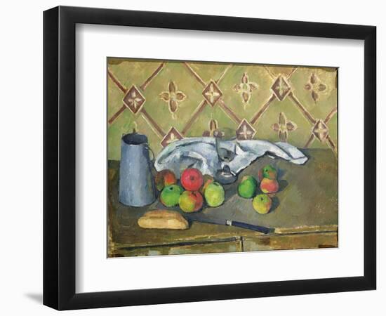 Fruit, Serviette and Milk Jug, c.1879-82-Paul Cézanne-Framed Giclee Print