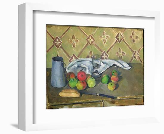 Fruit, Serviette and Milk Jug, c.1879-82-Paul Cézanne-Framed Giclee Print