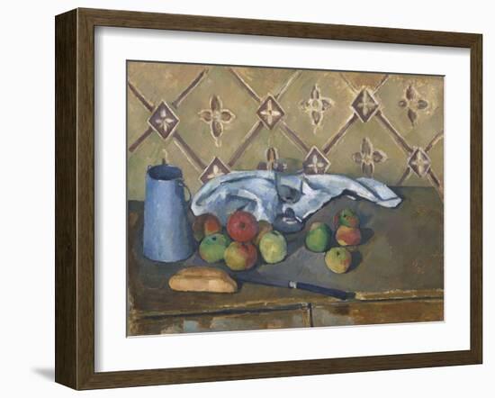 Fruit, Serviette and Milk Jug-Paul Cézanne-Framed Giclee Print