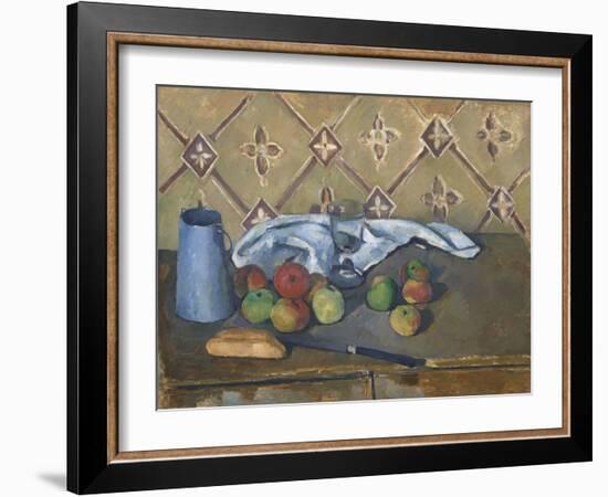 Fruit, Serviette and Milk Jug-Paul Cézanne-Framed Giclee Print