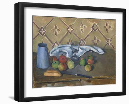 Fruit, Serviette and Milk Jug-Paul Cézanne-Framed Giclee Print