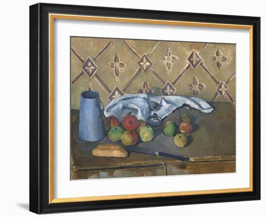 Fruit, Serviette and Milk Jug-Paul Cézanne-Framed Giclee Print