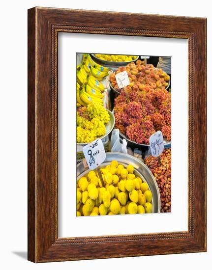 Fruit shop, Tehran, Iran, Middle East-James Strachan-Framed Photographic Print