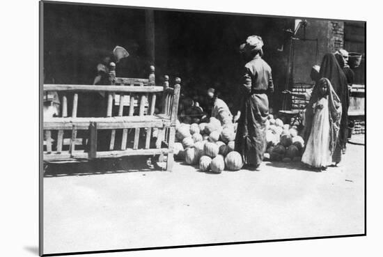 Fruit Stall, Baghdad, Mesopotamia, Wwi, 1918-null-Mounted Giclee Print