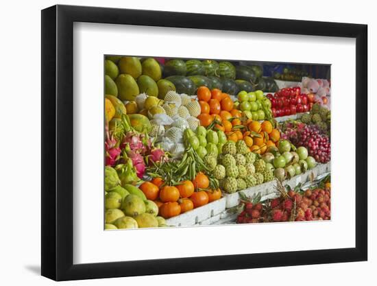 Fruit stall, Central Market, Hoi An, Vietnam-David Wall-Framed Photographic Print