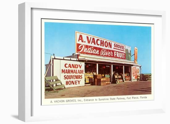 Fruit Stand, Ft. Pierce, Florida-null-Framed Art Print