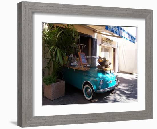 Fruit Stand In Collioure France-Marilyn Dunlap-Framed Art Print