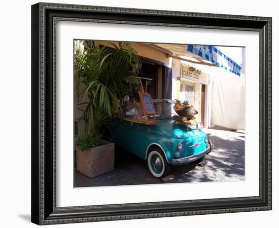 Fruit Stand In Collioure France-Marilyn Dunlap-Framed Art Print