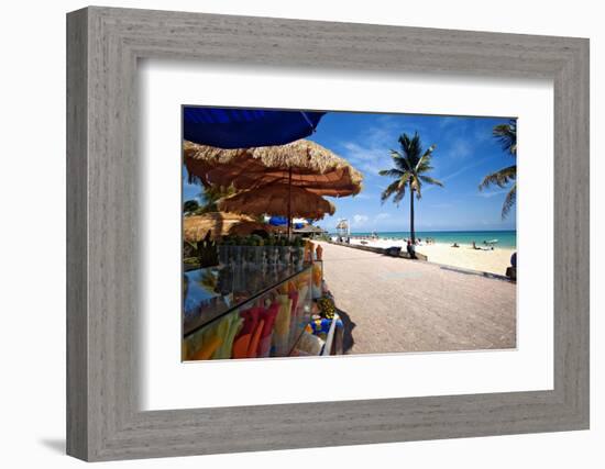 Fruit Stands on Playa Del Carmen, Mexico-George Oze-Framed Photographic Print