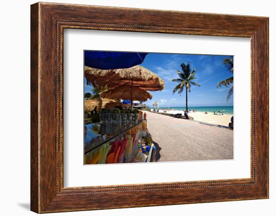 Fruit Stands on Playa Del Carmen, Mexico-George Oze-Framed Photographic Print