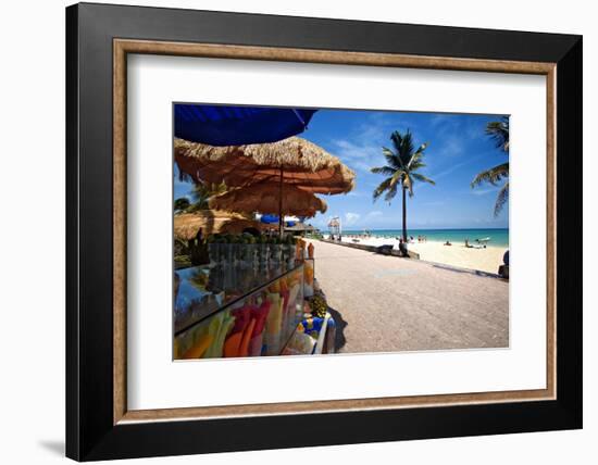 Fruit Stands on Playa Del Carmen, Mexico-George Oze-Framed Photographic Print