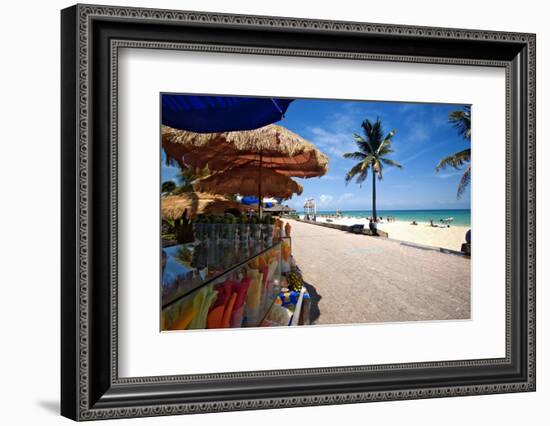 Fruit Stands on Playa Del Carmen, Mexico-George Oze-Framed Photographic Print