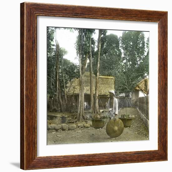 Fruit Vendor, Island of Java (Indonesia), around 1900-Leon, Levy et Fils-Framed Photographic Print