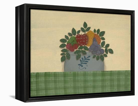Fruit with Green Tablecloth-Debbie McMaster-Framed Premier Image Canvas