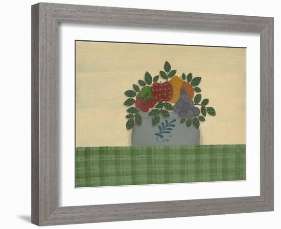 Fruit with Green Tablecloth-Debbie McMaster-Framed Giclee Print