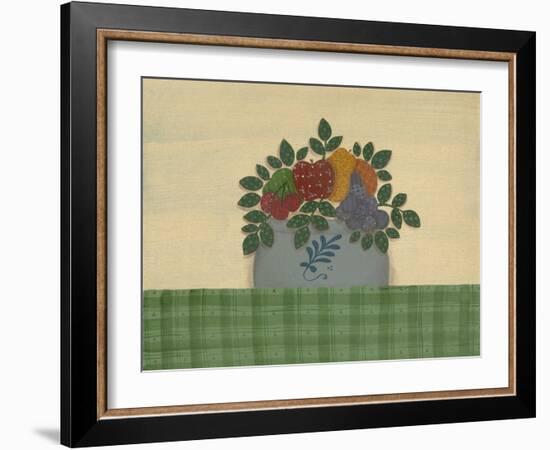 Fruit with Green Tablecloth-Debbie McMaster-Framed Giclee Print