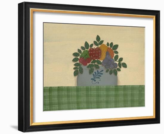 Fruit with Green Tablecloth-Debbie McMaster-Framed Giclee Print