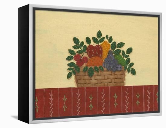 Fruit with Red Tablecloth-Debbie McMaster-Framed Premier Image Canvas