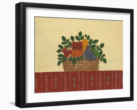 Fruit with Red Tablecloth-Debbie McMaster-Framed Giclee Print