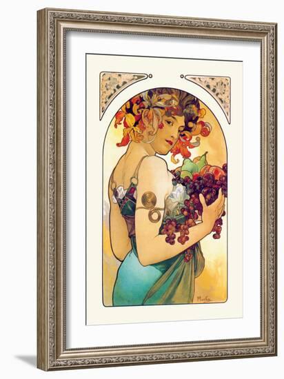 Fruit-Alphonse Mucha-Framed Art Print