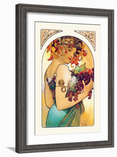 Fruit-Alphonse Mucha-Framed Art Print