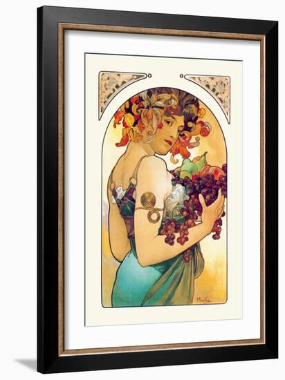 Fruit-Alphonse Mucha-Framed Art Print